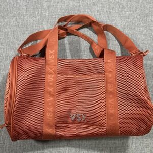 Victoria's Secret VSX Mesh Duffle Bag Orange Gym Bag NWT Travel Carry On